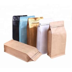 China Eco-frendly resealable 8oz 16oz 32oz aluminum foil flat bottom food packaging zipper spot coffee bean bag with Valve on sale