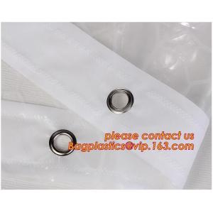 Transparent 3D Shower Curtain With Magnet, Quality Plastic Bathroom Shower