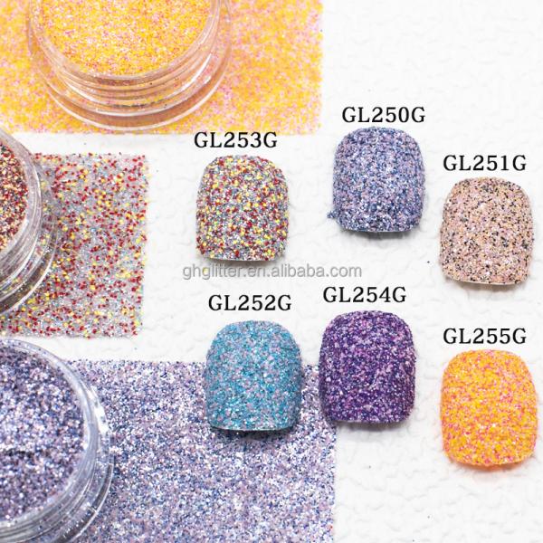 Extra Fine Polyester Mixed Glitter Nails Hexagonal Powder Christmas Decoration In Bulk