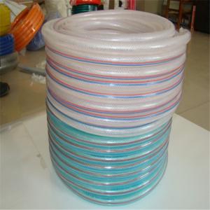 China Clear PVC Fiber Reinforced Hose plastic Braided hose pipe Flexible PVC Clear Nylon on sale