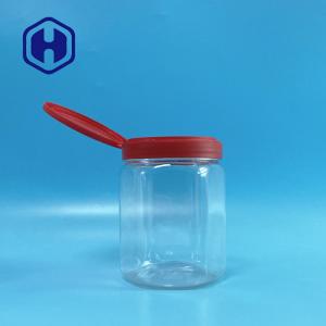 Cheap Flip Top Hexagonal Clear PET Plastic Jars For Bath Salts 660ml for sale