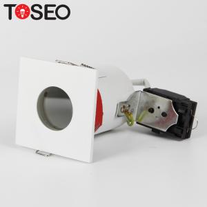 Corridor GU10 LED Downlight Fire Protection 7 W White Square Recessed Spotlight