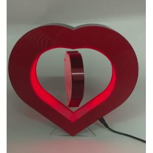 heart shape led light magnetic levitation floating pop photo frame display racks