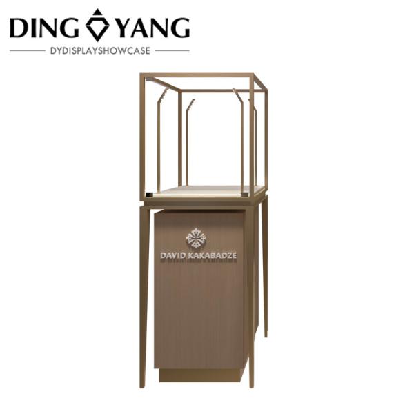 Quality Modern Upscale Locking Glass Jewellery Display Cabinets No Installation With Lighting wholesale