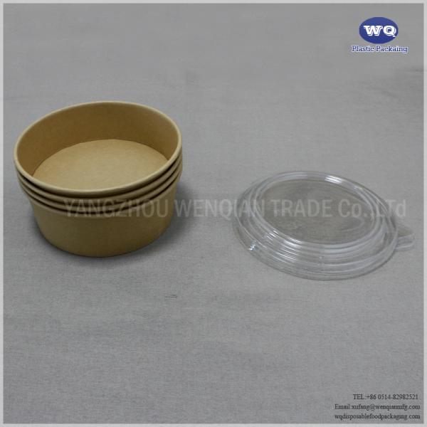 1300ml Kraft Paper Salad Bowl With PET Lid-Disposable Paper Bows-soup bowls disposable-disposable serving bowls