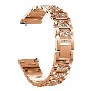 China Rose Gold 0.8inch Stainless Steel Watch Strap 95g 22mm Metal Watch Strap on sale