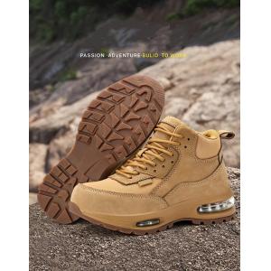 Air-cushion Sole Safety Work Boots In Khaki Oxford Fabric For Maximum Protection
