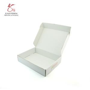 Logo Printed Customized White Corrugated Cardboard Shipping Boxes Folders Type