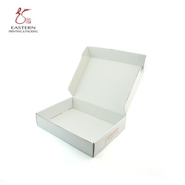 Logo Printed Customized White Corrugated Cardboard Shipping Boxes Folders Type