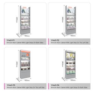Wash And Protect Cabinet Multi-functional Beauty Store Display Rack for Skincare