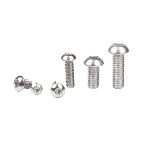 Plain Finish Stainless Steel Beveled Flat Head Hexagonal Allen Screws M2 M3 M4