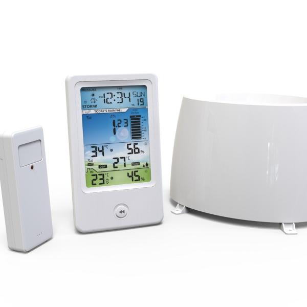 Quality Wireless Digital Weather Thermometer With Color Display Electronic Rain Gauge With App wholesale