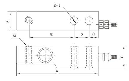 High Capability PPM228-1A Shear Beam Load Cell for Platform Scale
