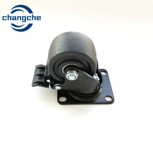 China Attaching PVC Rubber Heavy Duty Caster Wheels With Brake 4inch on sale