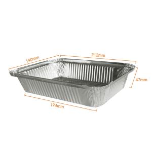 Plastic Type Aluminum Foil Disposable Rectangular Fast Food Takeaway Container