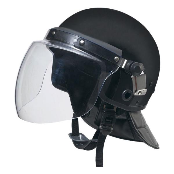 Police anti riot helmet for safty protection with 2-3 convex visor and gas mask