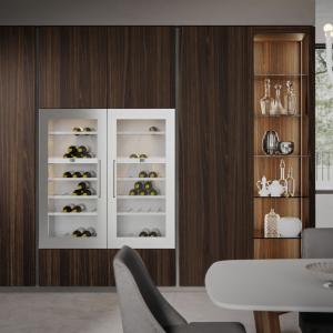 High-end Design Melamine Kitchen Cabinet CustomizationAnd Automatic Push-to-Open