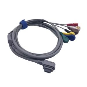 5/7 lead snap ECG GE SEER holter cable with snap ,IEC 2.5m Grey Color 2008594