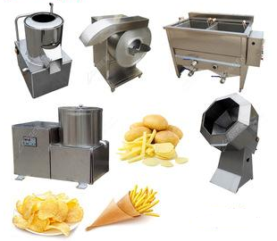 Potato Chip Bakery Production Line Equipment Commercial 500KG/H 40M Long