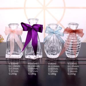 Clear Refillable Empty Glass Perfume Bottle Aroma Reed Diffuser Glass And PP