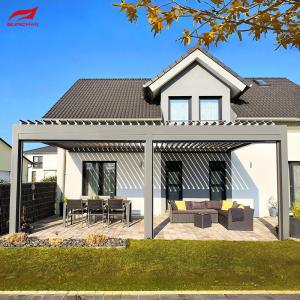 Garden Customized Motorized Aluminum Pergola Wall mounted
