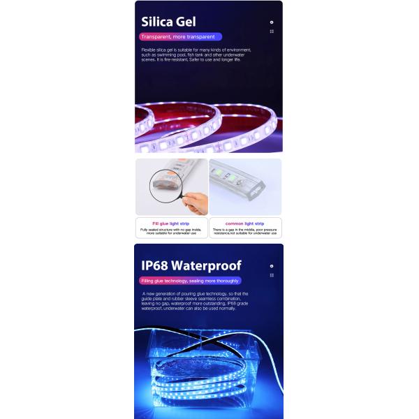 12V 24V IP68 Waterproof Outdoor LED Strip Lights 120leds/M LED Night Light Strips Sincere Solid Silicone Dimmable Strip