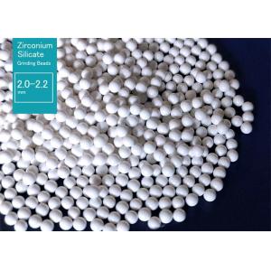 Size 2.0-2.2mm ZrO2 65% Zirconium Silicate Grinding Media For Paint coating