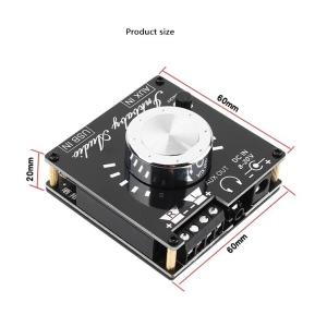 80W Dual Channel Bluetooth 5.0 Amplifier Board 60x60x30mm