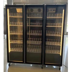 Air Cooled Glass Door Vertical Upright Drink Beer Wine Refrigerator Cabinet