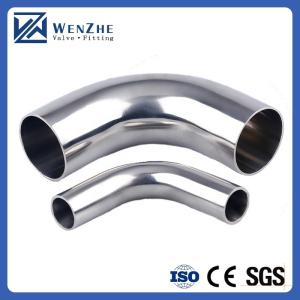 Silver Casting Stainless Steel Mirror Finish Seamless Pipe Long Radius Weld 90