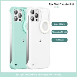 ODM Selfie Light Phone Case , Portable Mobile Phone LED Ring Light Back Cover