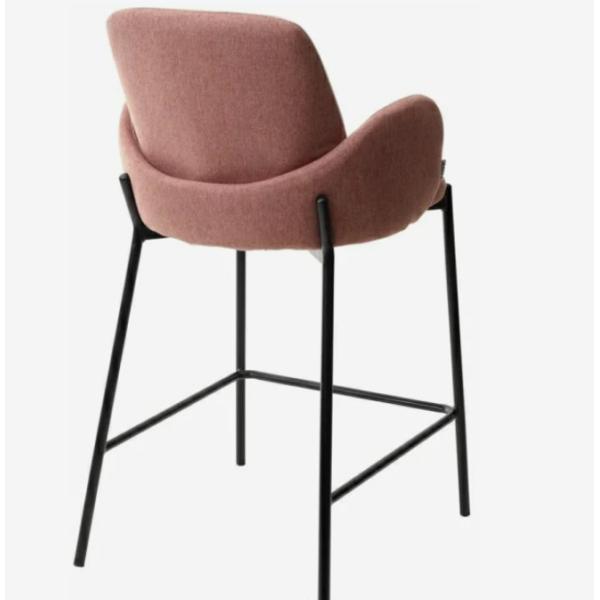 Big Comfortable Seat Upholstery Fabric Kitchen Bar Stools With Footrest