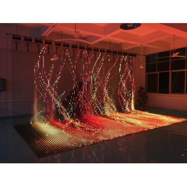 Waterproof Soft Flexible LED Video Panels Ultra Thin Large Size Curtain For