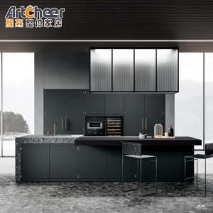 China Solid Wood Kitchen Cabinet in Customized Size with Waste Container and Modular Design on sale