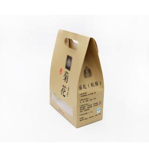 Tea Exquisite Paper Packaging Boxes With Window and Handle Custom Size