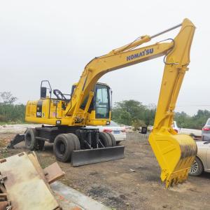                  Used Wheel Excavator Komatsu Pw160 Secondhand 16t Wheel Digger Original Japanese Brand Low Hour             