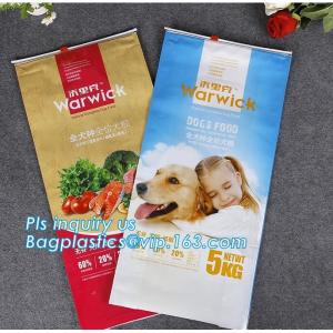 Barrier Property 3LB (1.36KG) Square Bottom Pet Dog Food Bag With Slider, quad seal flat bottom metallized film slider z