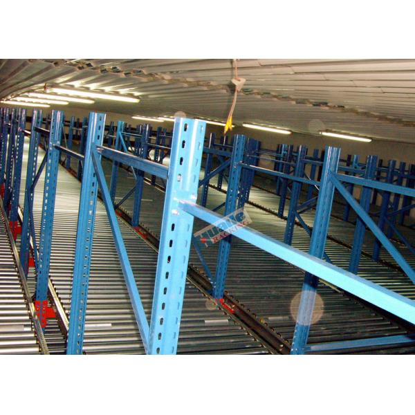 Supply Chain Warehouse Pallet Shelving Flow Through Racking Less Forklifts