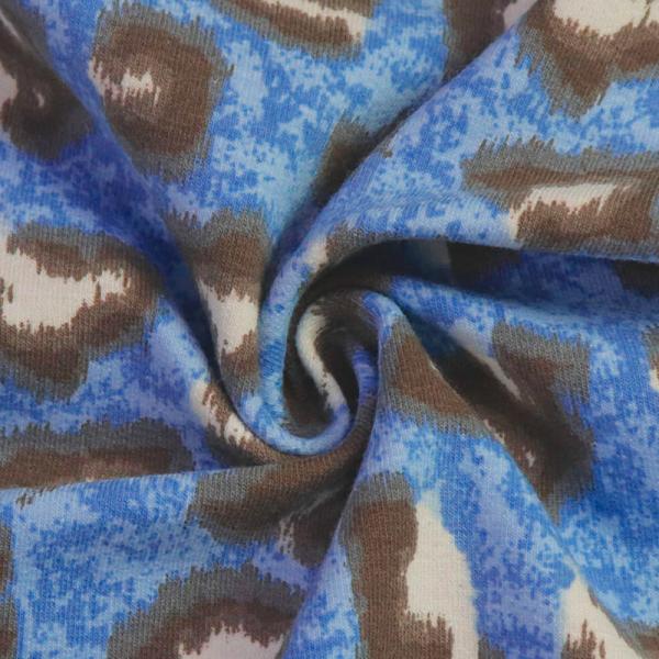 Anti Static 170cm Poly Spandex Jersey Knit Fabric / leopard jersey fabric