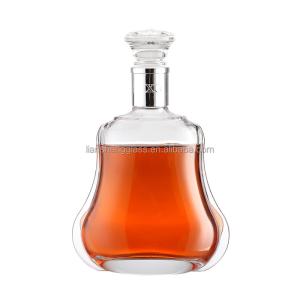 Unique Shape 500ml Glass Whisky Bottle with Clear Design and Crystal Glass Material
