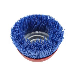 Cheap 80mm Blue Abrasive Nylon Cup Brush for Efficient Deburring for sale