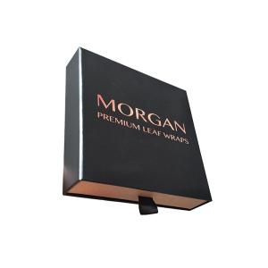 Rigid Black Sliding Paper Box Drawer Shaped With Interior Pallet Packing