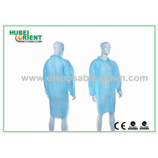 Quality non-toxic and non-irritating Disposable Lab Coat With Zip Closure And Shirt Collar for factory wholesale