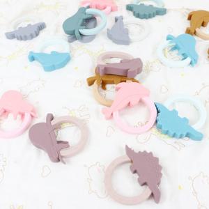 Cartoon Silicone Baby Teether Toy With Penguin Unicorn Raccoon Shape