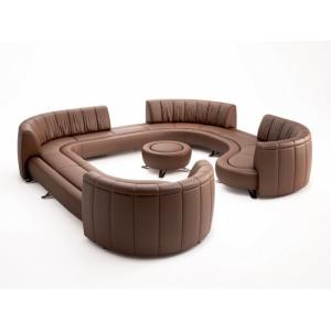 Modern Restaurant Booth And Table Set U Shaped Banquette Bench