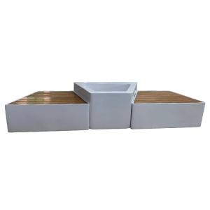 Public Bench Fibreglass Reinforced Plastic Seat Waiting Rest Chair