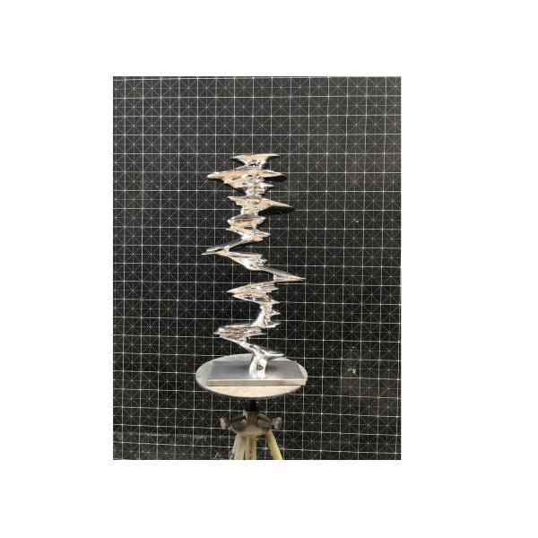 Mirror Polished Twisted Column Stainless Steel Sculpture For Garden Or Home Decoration