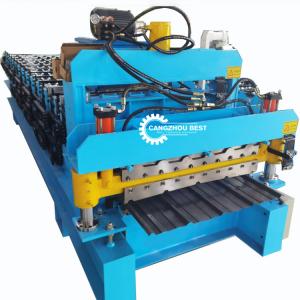 Double Layer Glazed Tile Ppgi Ibr Sheet Making Machine Trapezoidal Roof Press