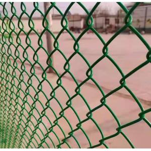 Green Galvanized Plastic Coated 6 Gauge Chain Link Fence 10 Foot
