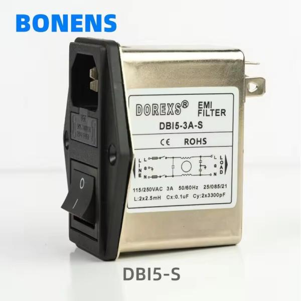 DBI5-S EMI Filter With Dual Fuse And Switch For Bulk Purchases And Low Minimum